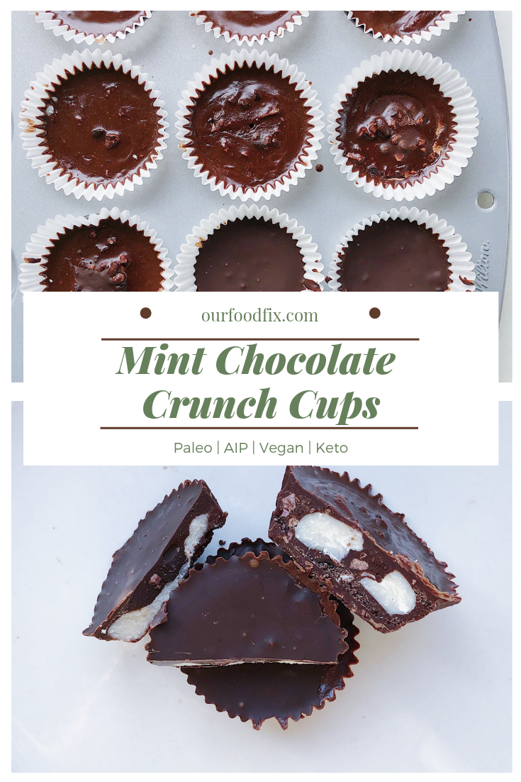 Healthy Mint Chocolate Crunch Bars are a low-carb and sugar-free snack option, and perfect for your holiday table! #ChristmasRecipes #ChocolateRecipes | Holiday recipes | Christmas recipes | Mint Chocolate | Chocolate recipes | Paleo recipes | Paleo dessert | AIP Recipes | AIP Dessert | Keto recipe | Keto dessert | Keto treats | Low carb recipes | Refined sugar free recipes 