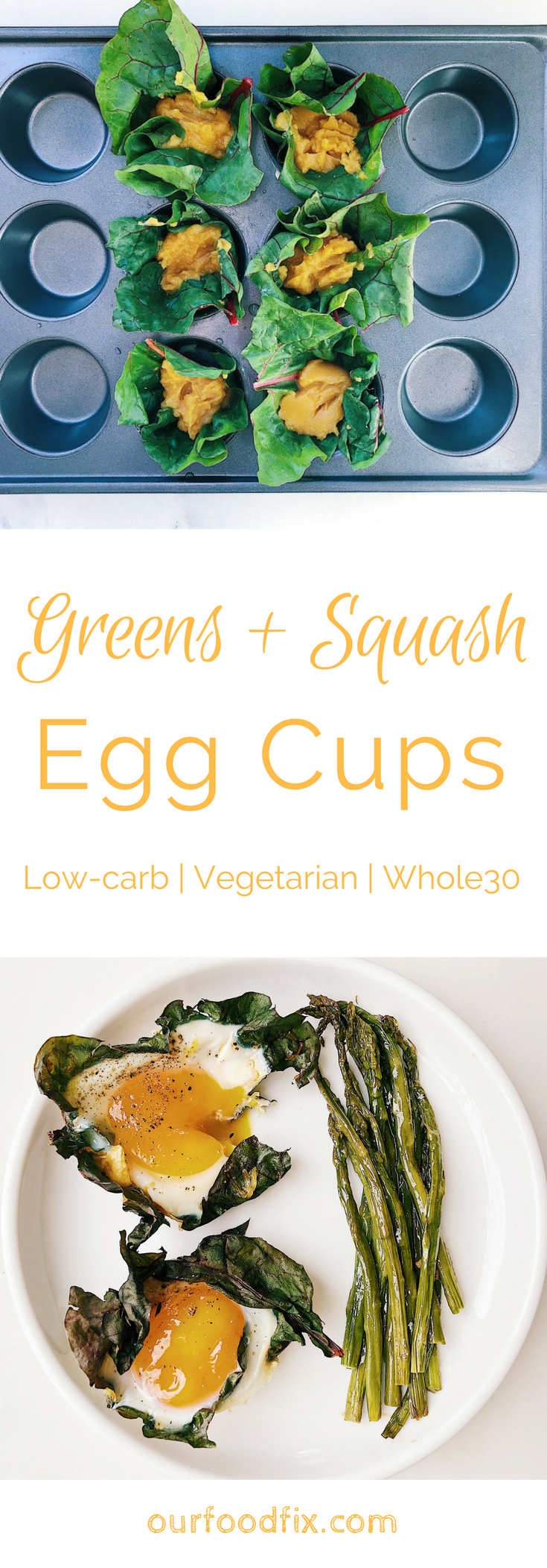 Including a serving of fresh greens, a little bit of healthy starch, and protein, these Greens + Squash Egg Cups are the perfect all-in-one breakfast or snack #Whole30 #JanuaryWhole30 #PaleoRecipes #theWRlife | Seriously simple recipe | Paleo breakfast recipes | Egg cup recipes | Whole30 recipes | Breakfast and brunch | Make ahead meals | Meal prep | Menu and meal planning | Egg recipes | Under 30 minute recipes | Easy recipes