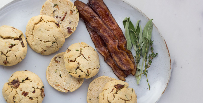 Bacon Herb Biscuits + Bacon